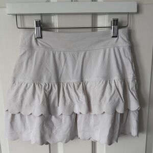 Lilly Pulitzer White Scalloped Mini Skirt